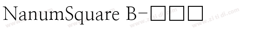 NanumSquare B字体转换